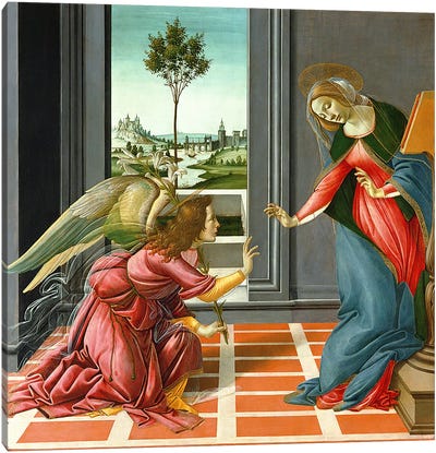 Cestello Annunciation  Canvas Art Print - Sandro Botticelli