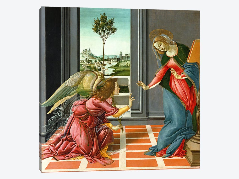 Cestello Annunciation  by Sandro Botticelli 1-piece Canvas Print