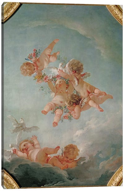 Spring, from a series of the Four Seasons in the Salle du Conseil  Canvas Art Print
