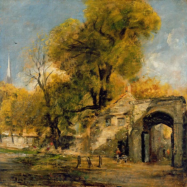 John Constable: Harnham Gate, Salisbury, c.1820-21  by John Constable