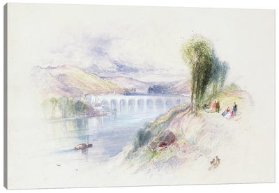 The River Schuykill  Canvas Art Print - Thomas Moran