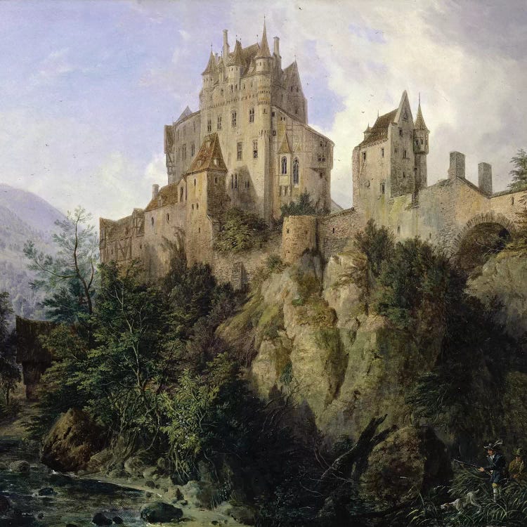 Eltz Castle  by Domenico II Quaglio wall art