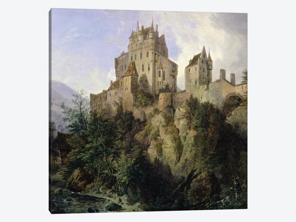 Eltz Castle  by Domenico II Quaglio 1-piece Canvas Art Print