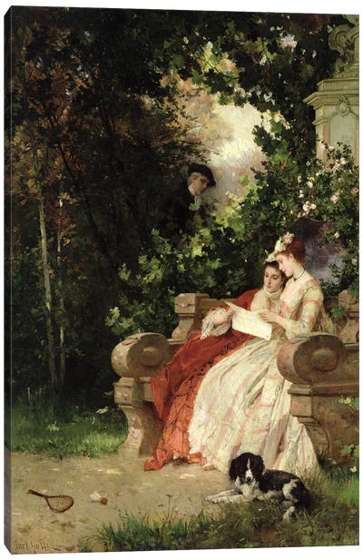 The Eavesdropper, 1868  Canvas Art Print