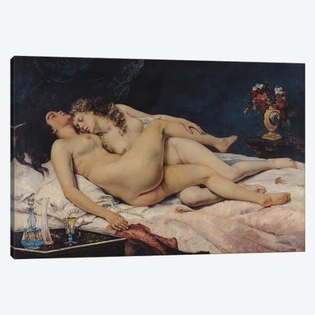 Le Sommeil, 1866  Canvas Print #BMN292} by Gustave Courbet Art Print