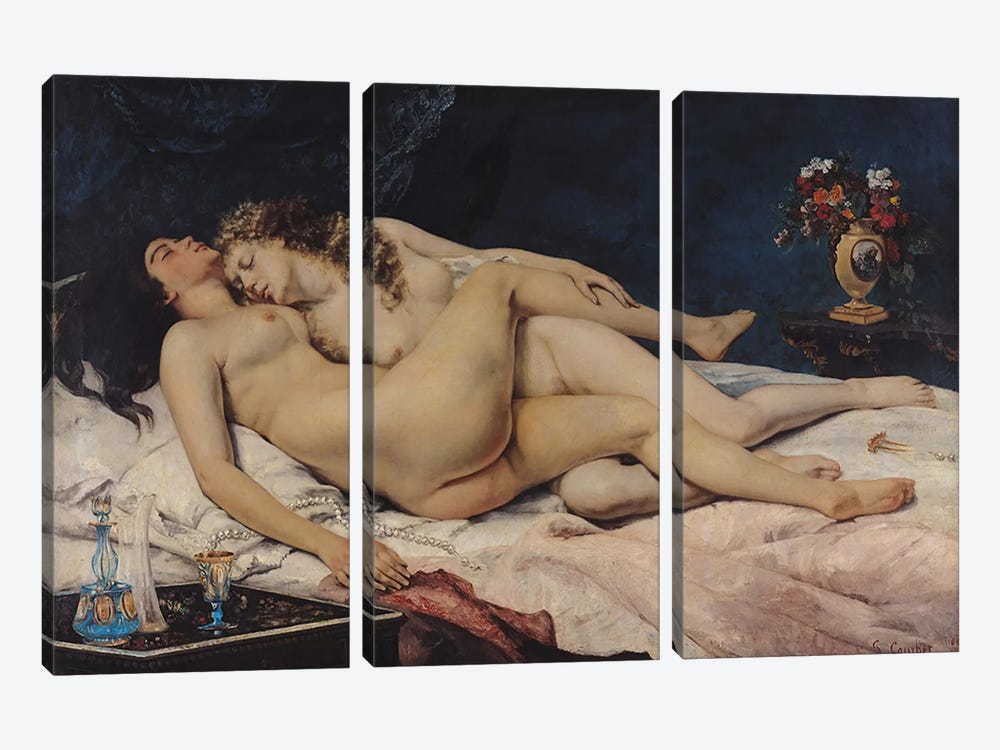 Le Sommeil, 1866  by Gustave Courbet 3-piece Art Print