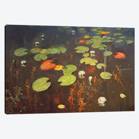 Water Lilies 1895  Canvas Print #BMN2932} by Isaak Ilyich Levitan Canvas Artwork