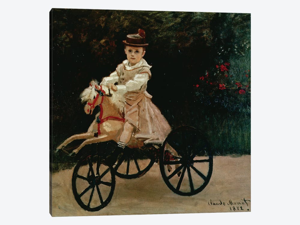 Jean Monet on his Hobby Horse, 1872  by Claude Monet 1-piece Canvas Print