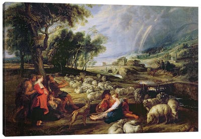 Landscape with a Rainbow  Canvas Art Print - Peter Paul Rubens