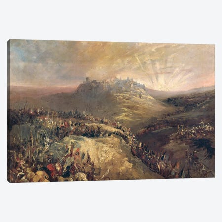 The Crusaders Before Jerusalem  Canvas Print #BMN2953} by Eugenio Lucas Velazquez Canvas Artwork