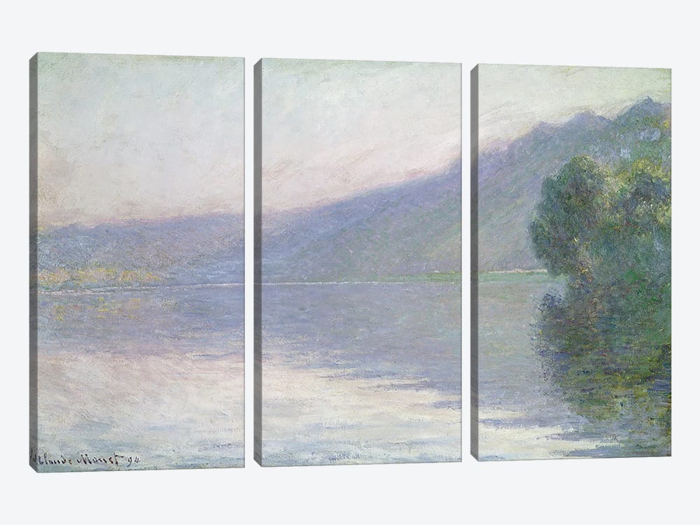 The Seine at Port-Villez, 1894  by Claude Monet 3-piece Canvas Art Print