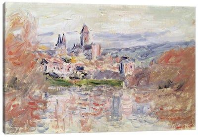 The Village of Vetheuil, c.1881  Canvas Art Print - Claude Monet