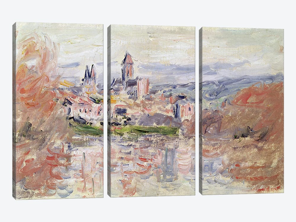 The Village of Vetheuil, c.1881  by Claude Monet 3-piece Canvas Wall Art