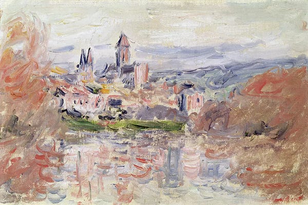 Claude Monet: The Village of Vetheuil, c.1881  by Claude Monet