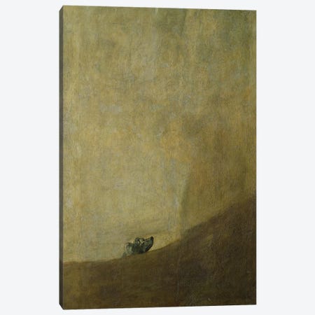 The Dog, 1820-23  Canvas Print #BMN295} by Francisco Goya Canvas Wall Art