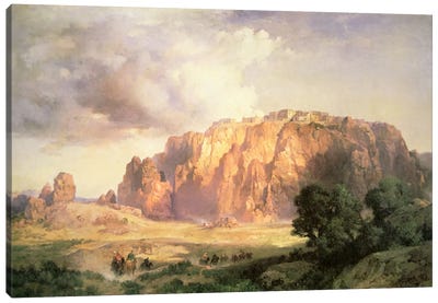 The Pueblo of Acoma, New Mexico  Canvas Art Print - Thomas Moran