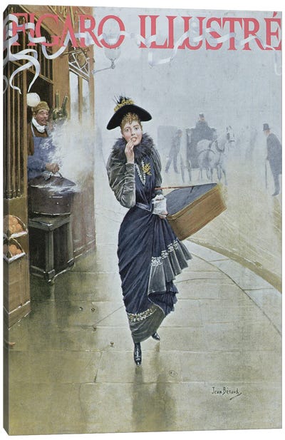 Young Parisian hatmaker, cover illustration of 'Figaro Illustre', February 1892  Canvas Art Print