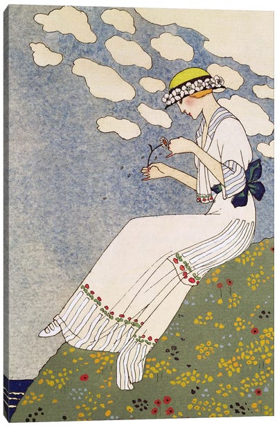 N'en Dites Rien, from the Gazette du Bon Ton No.10, 1913 Canvas Art Print - Historical Fashion Art