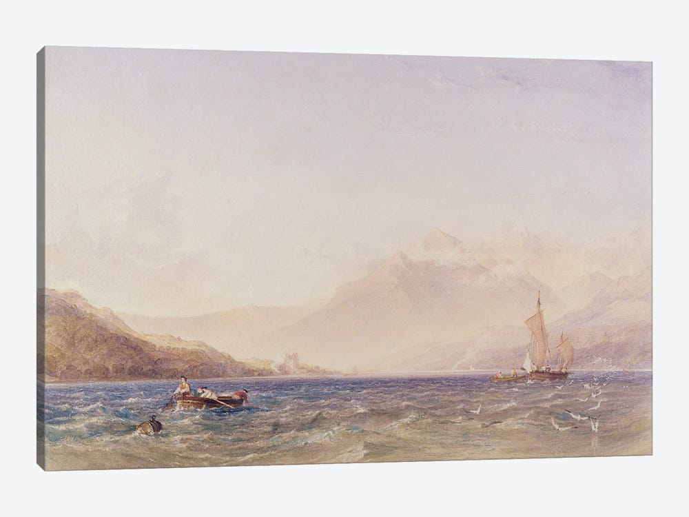 The Head of Loch Fyne, with Dindarra Castle, 1850  by Anthony Vandyke Copley Fielding 1-piece Canvas Artwork