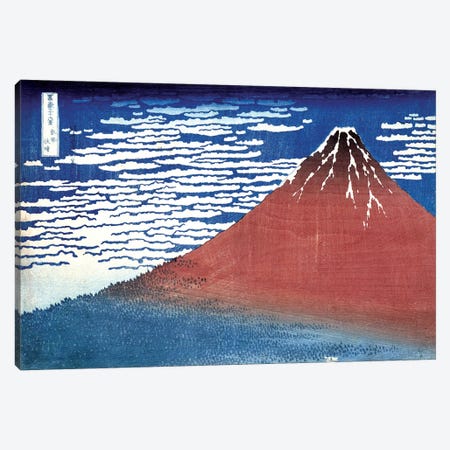 Fine Wind, Clear Morning (Red Fuji) c.1830-32 (Musee Claude Monet) Canvas Print #BMN3008} by Katsushika Hokusai Canvas Art Print