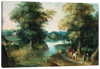 River Landscape Canvas Art Print