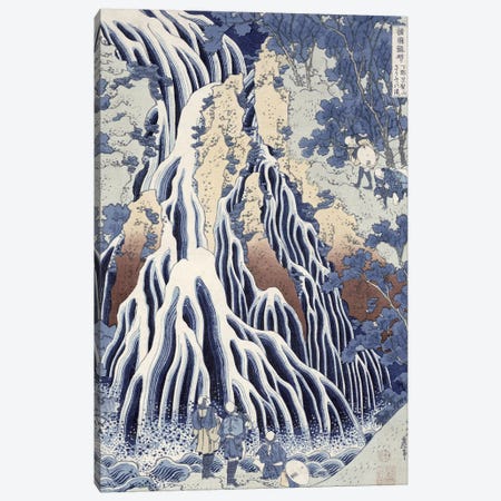 Kirifuri Fall On Kurokami Mount (Musee Claude Monet) Canvas Print #BMN3010} by Katsushika Hokusai Canvas Wall Art