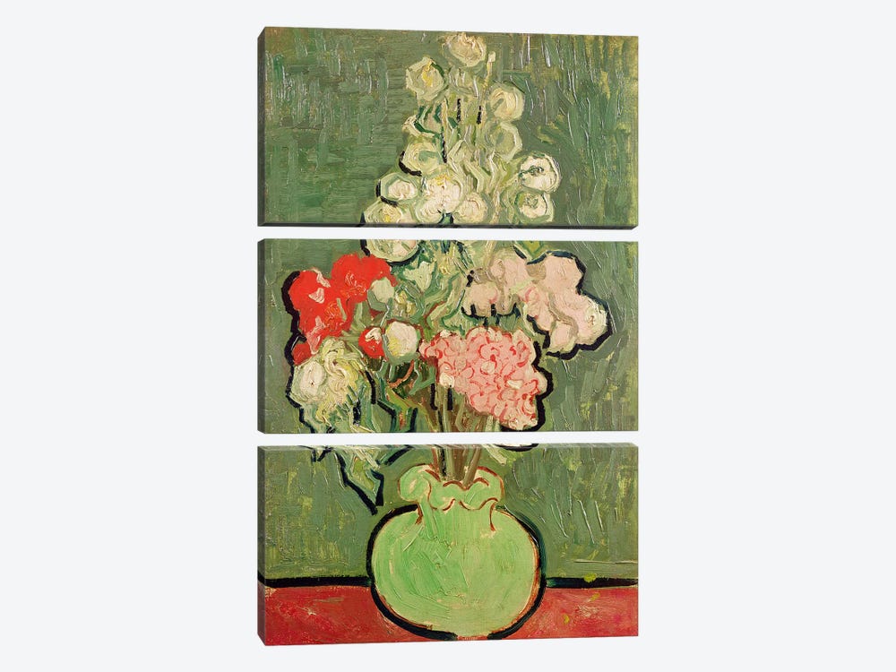Bouquet of flowers, 1890  by Vincent van Gogh 3-piece Canvas Artwork