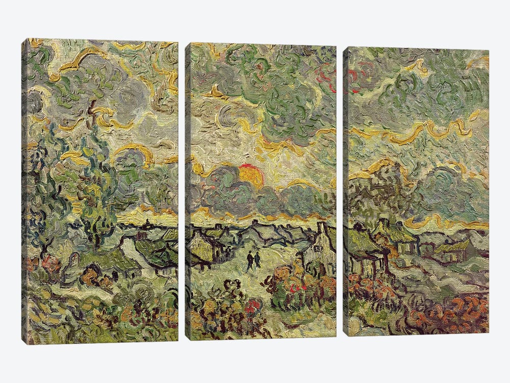 Autumn landscape, 1890  by Vincent van Gogh 3-piece Canvas Art