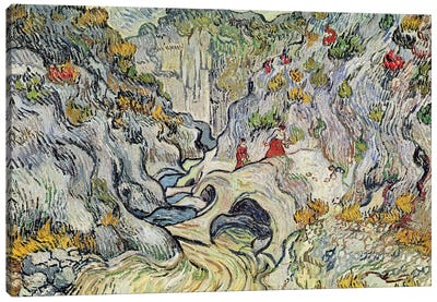 The ravine of the Peyroulets, 1889  Canvas Art Print - Vincent van Gogh
