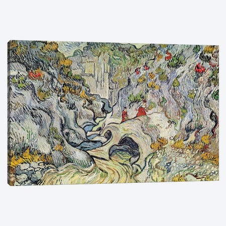 The ravine of the Peyroulets, 1889  Canvas Print #BMN3017} by Vincent van Gogh Canvas Art Print