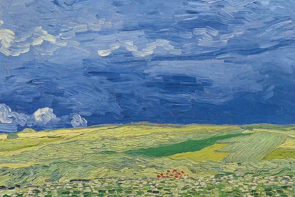 All Things Van Gogh: Wheatfields under Thunderclouds, 1890  by Vincent van Gogh