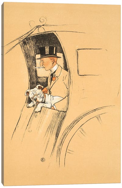 The Extra Passenger, From 'A Gay Dog, Story of a Foolish Year' Aldin, Cecil Charles Windsor  Canvas Art Print