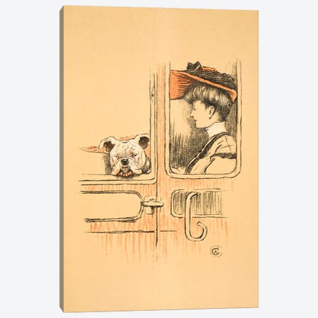 Travelling in First Class, From 'A Gay Dog, Story of a Foolish Year' Aldin, Cecil Charles Windsor  Canvas Print #BMN3050} by Cecil Charles Windsor Aldin Canvas Wall Art