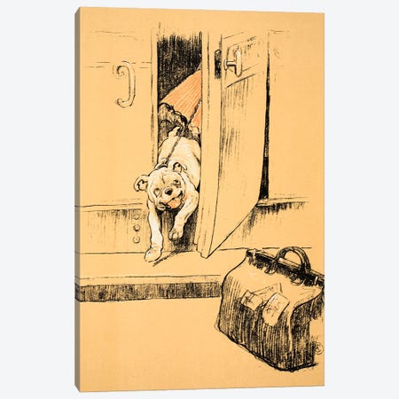Arriving at our Destination, From 'A Gay Dog, Story of a Foolish Year' Aldin, Cecil Charles Windsor  Canvas Print #BMN3051} by Cecil Charles Windsor Aldin Canvas Wall Art