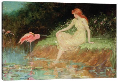 A Trusting Moment  Canvas Art Print - Flamingo Art
