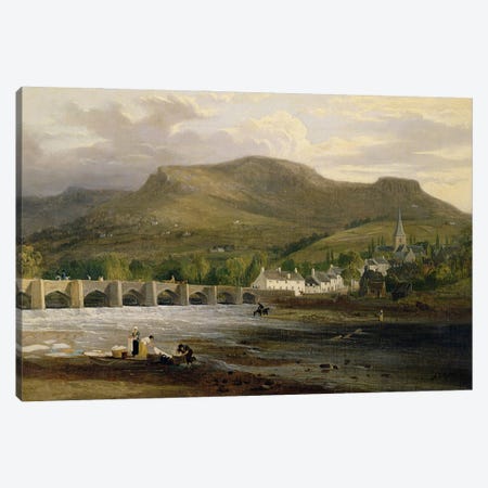 Crickhowell, Breconshire, c.1800  Canvas Print #BMN3075} by English School Art Print