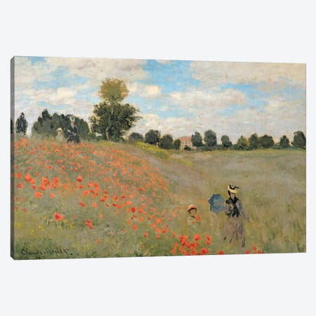 Wild Poppies, Near Argenteuil, 1873 Canvas Print #BMN308} by Claude Monet Canvas Print