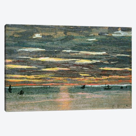 Sunset Over the Sea, 19th century  Canvas Print #BMN3091} by Claude Monet Canvas Artwork