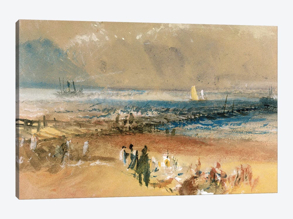Boats at Margate Pier  by J.M.W. Turner 1-piece Canvas Print