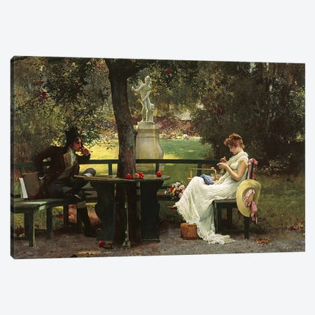 In Love  Canvas Print #BMN3095} by Marcus Stone Art Print