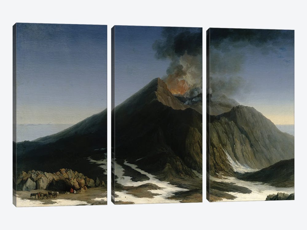 The Eruption of Etna  3-piece Canvas Art
