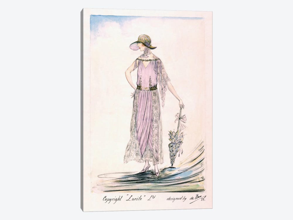 A day dress, 1923 (colour litho) by Unknown Artist 1-piece Art Print