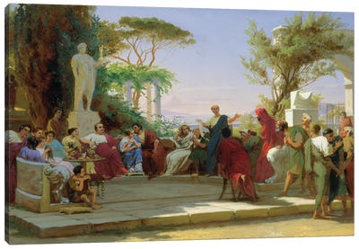 Horatius Reading his Satires to Maecenas, 1863  Canvas Art Print