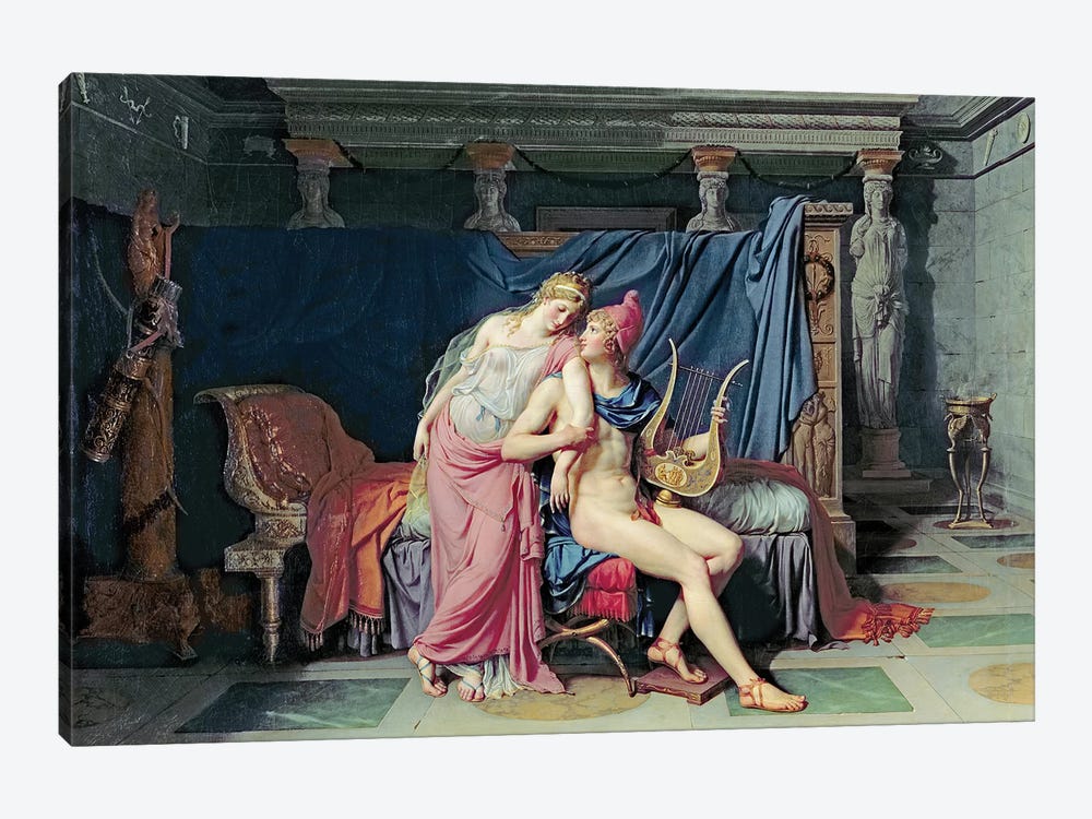 Paris and Helen  by Jacques-Louis David 1-piece Canvas Print