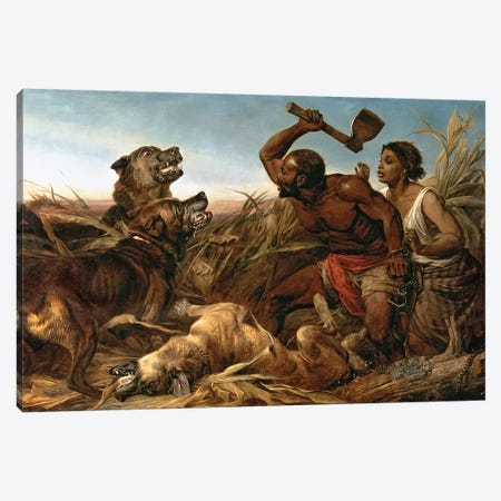 The Hunted Slaves, 1862  Canvas Print #BMN3124} by Richard Ansdell Canvas Print