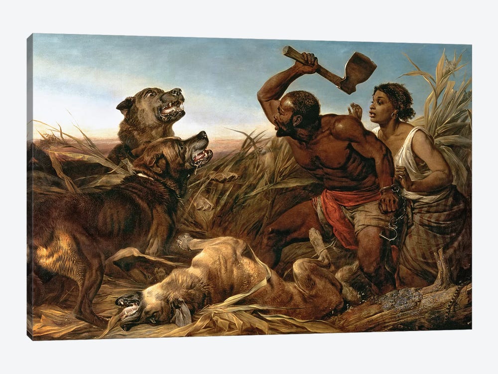 The Hunted Slaves, 1862  by Richard Ansdell 1-piece Canvas Art