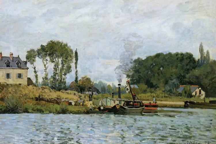 Boats at the lock at Bougival, 1873 