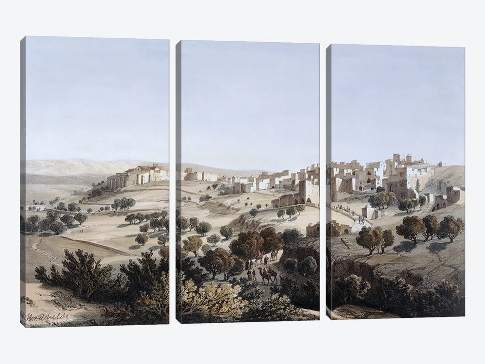 Bethlehem, engraved by Terry  3-piece Canvas Art
