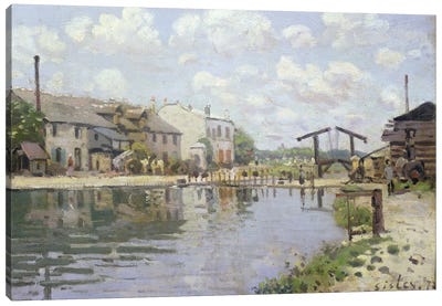 The Canal Saint-Martin, Paris, 1872  Canvas Art Print