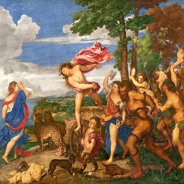 Renaissance: Bacchus and Ariadne, 1520-23   by Titian